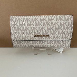Michael Kors Vanilla Signature LG Trifold Wallet